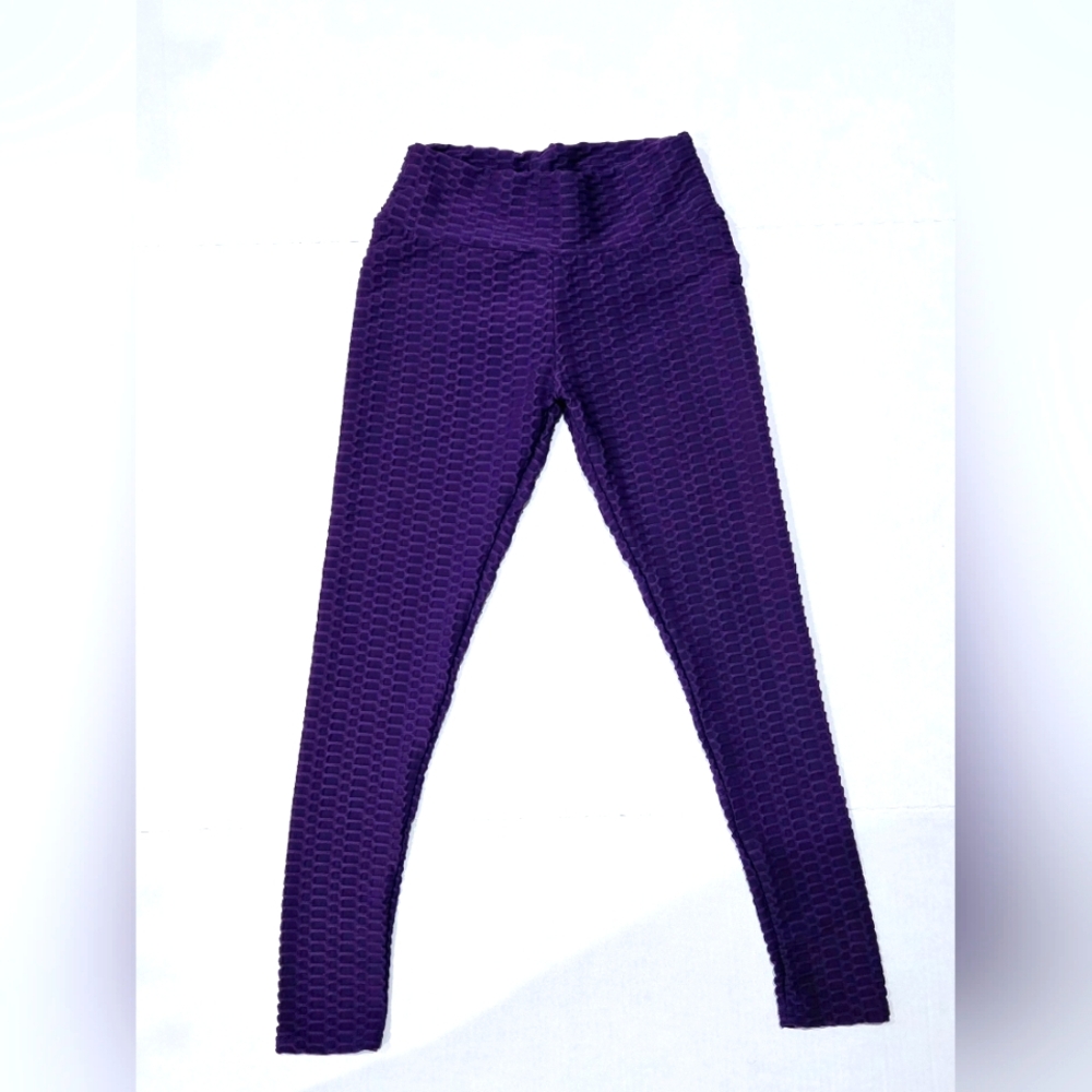 Shein Purple Textured Leggings